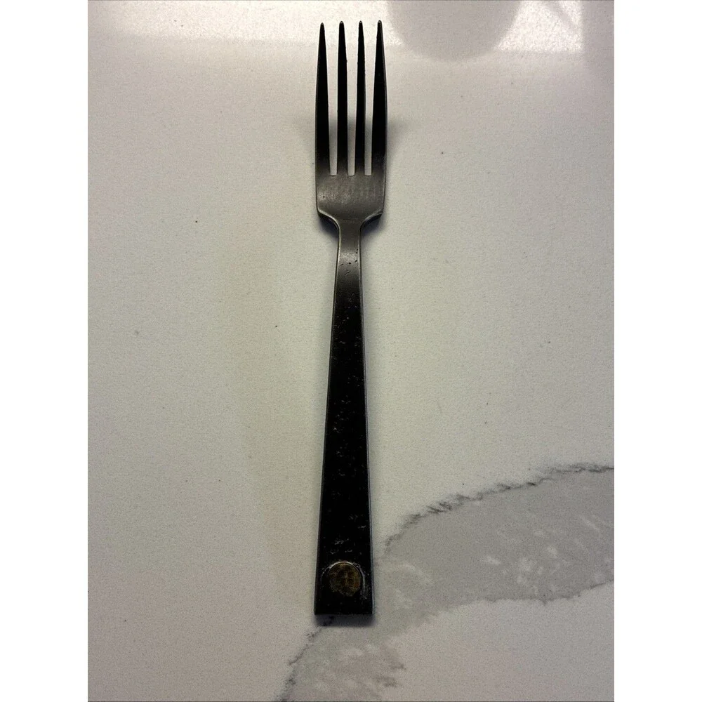 Restoration Hardware Hammered Steel Rivet Flatware Cutlery Set Blackened 5 pc